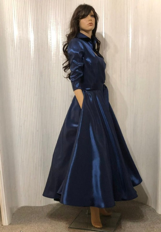 Two pieces dress, Taffeta dress
