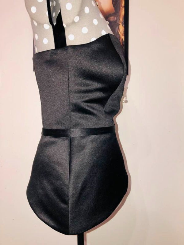Duchess strapless top, Strapless asymmetrical top