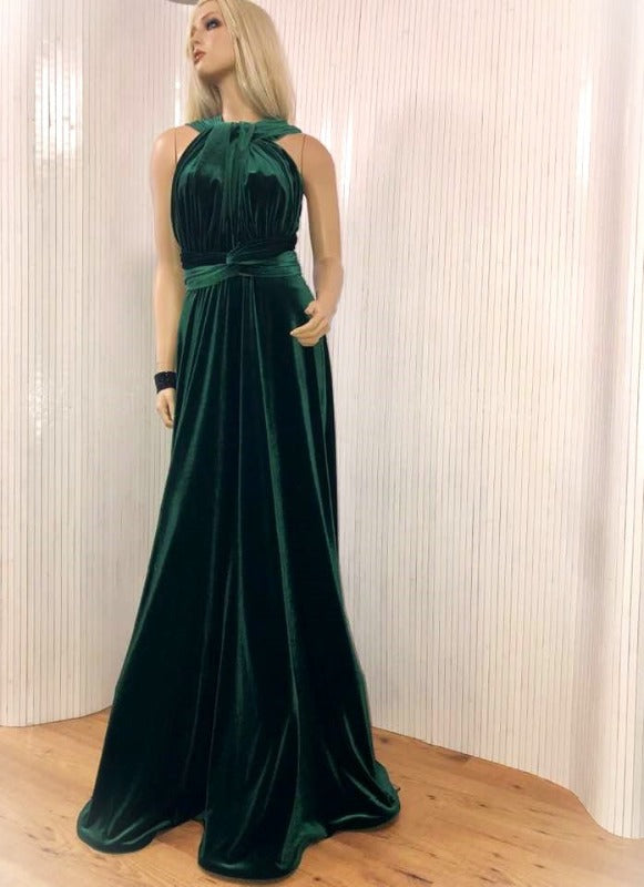 Keyra velvet infinity dress