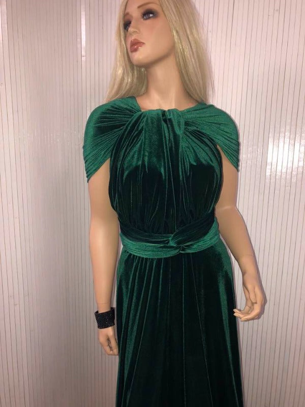 Keyra velvet infinity dress