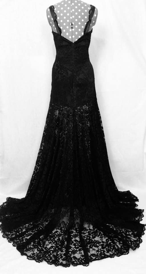 Charlotte lace dress, Black wedding dress