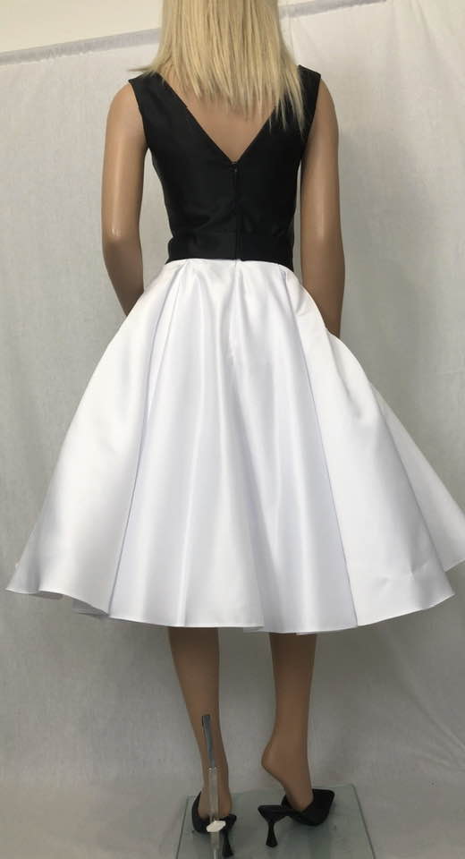 Black and white dress two pieces dress