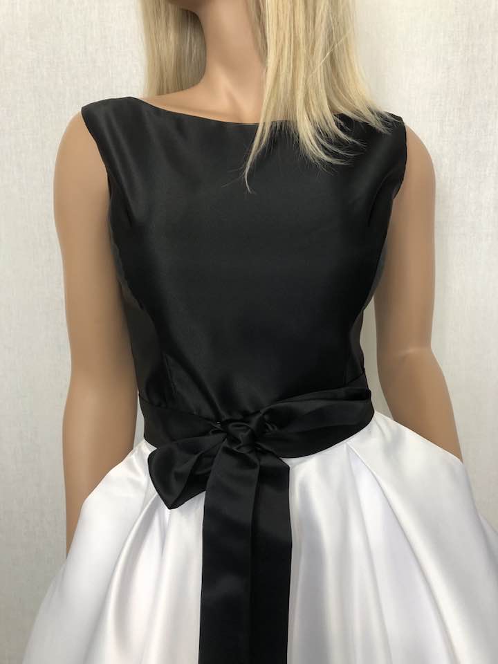 Black and white dress two pieces dress