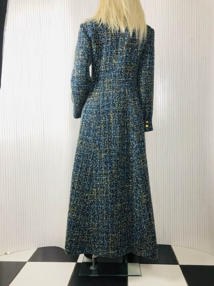 Maxi Coat, Long high collar Coat,