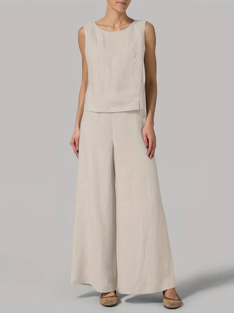 Two-piece linen set