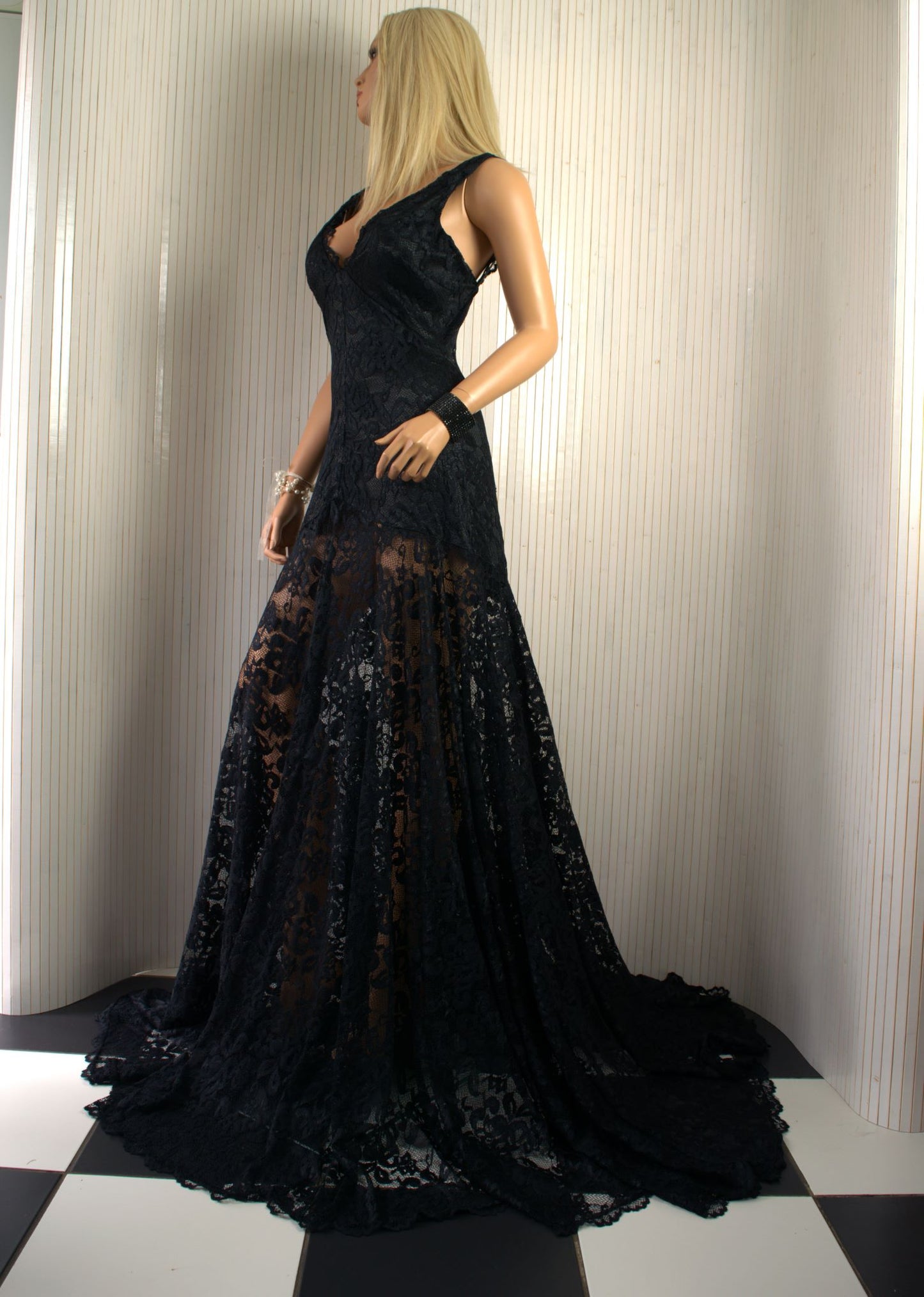 Charlotte lace dress, Black wedding dress