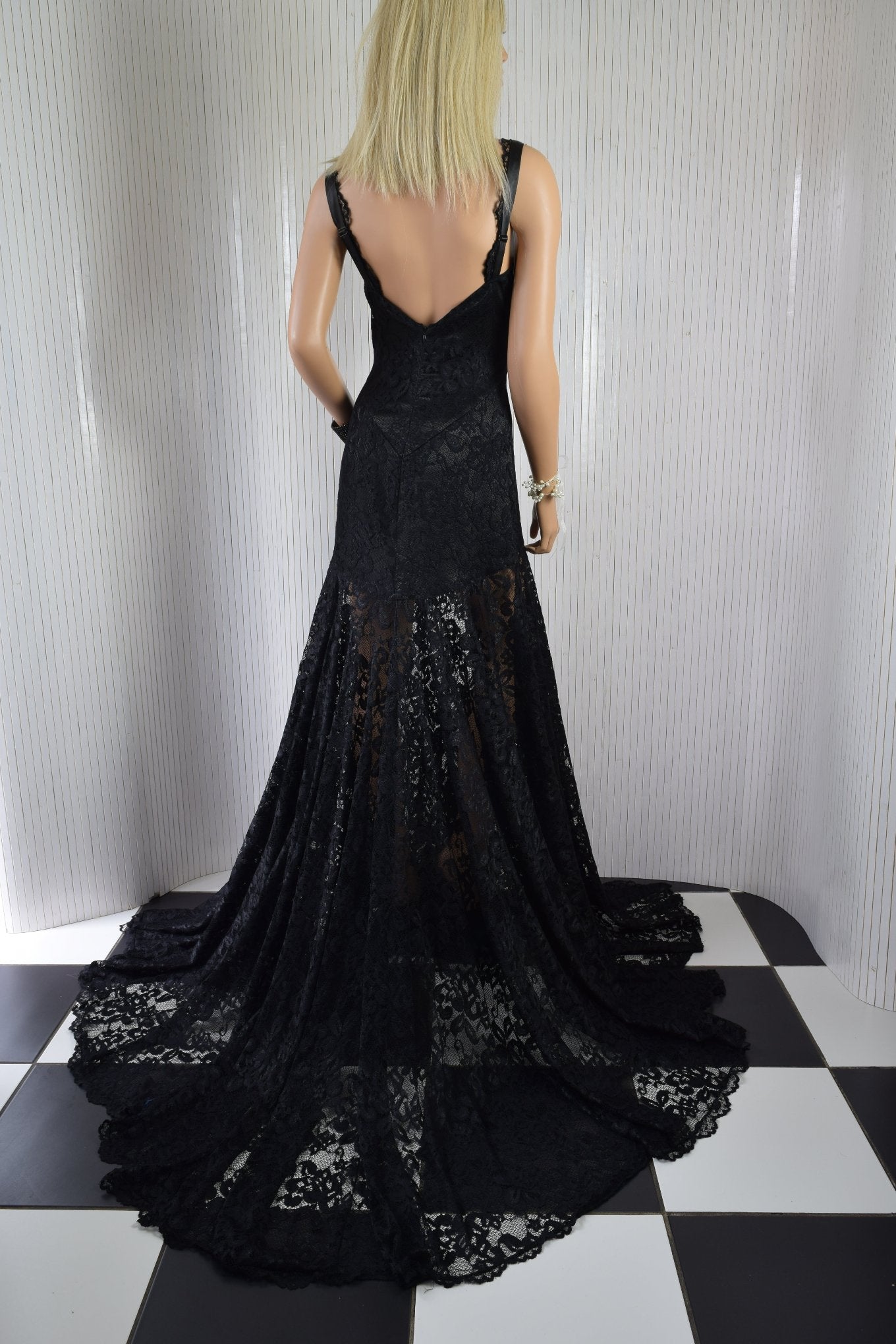 Charlotte lace dress, Black wedding dress