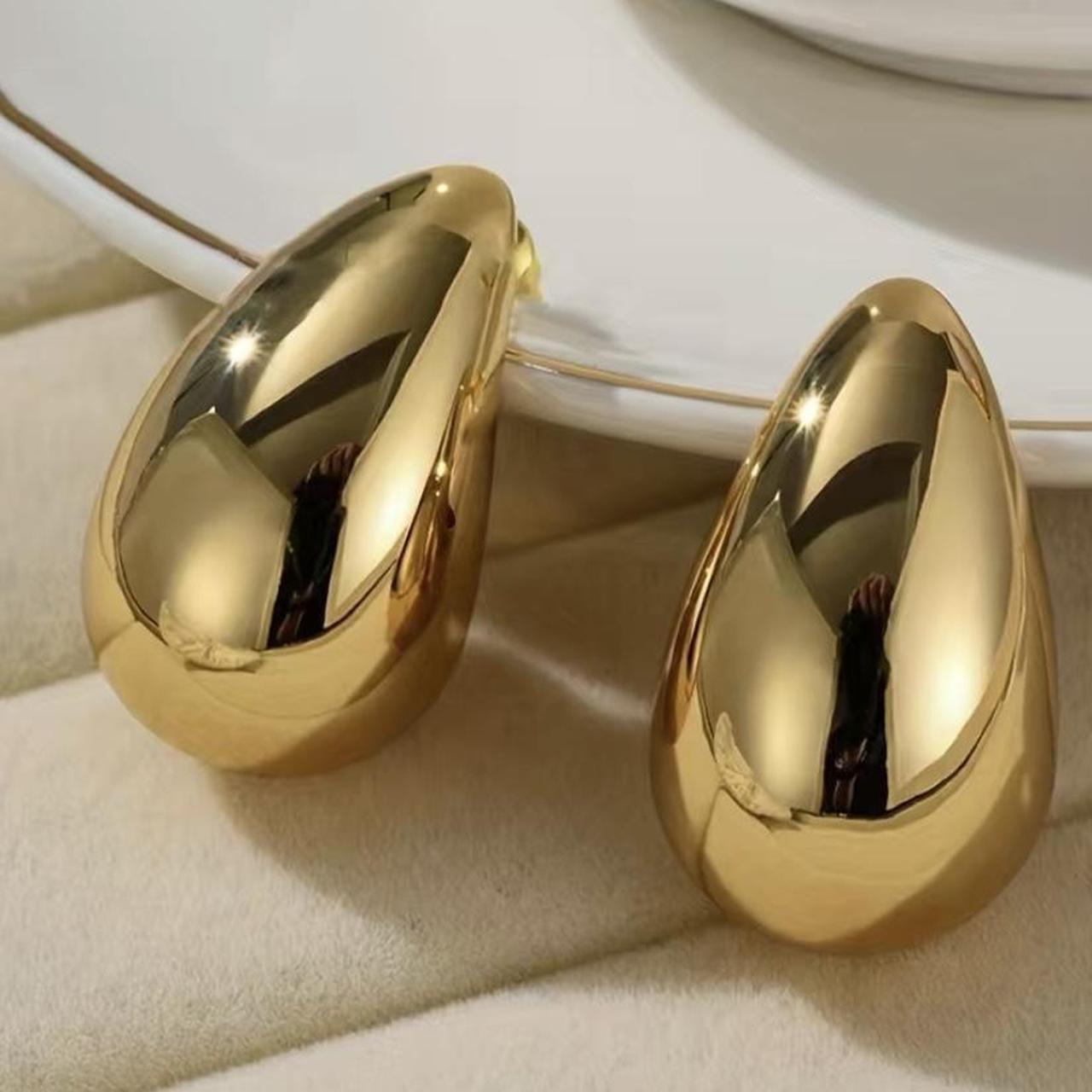 Glossy Chunky Water Drop Earrings