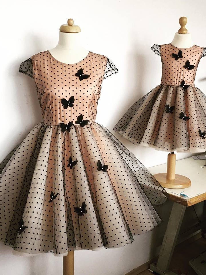 Mother and daughter dresses. 50'S Style dress,