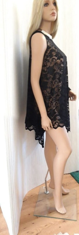 BLACK LACE PONCHO