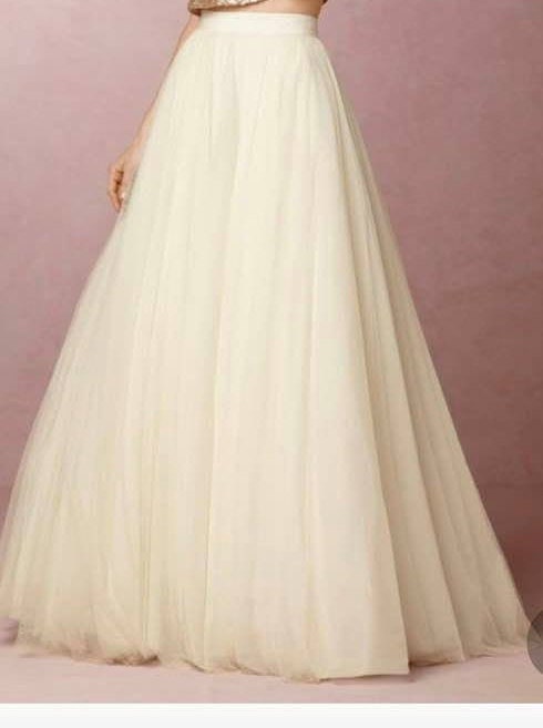 Bridal tulle skirt, Wedding tulle skirt, White bridal tulle skirt,
