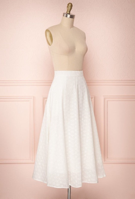Virginia skirt, broderie anglaise - cotton, summer skirt