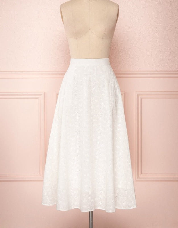 Virginia skirt, broderie anglaise - cotton, summer skirt
