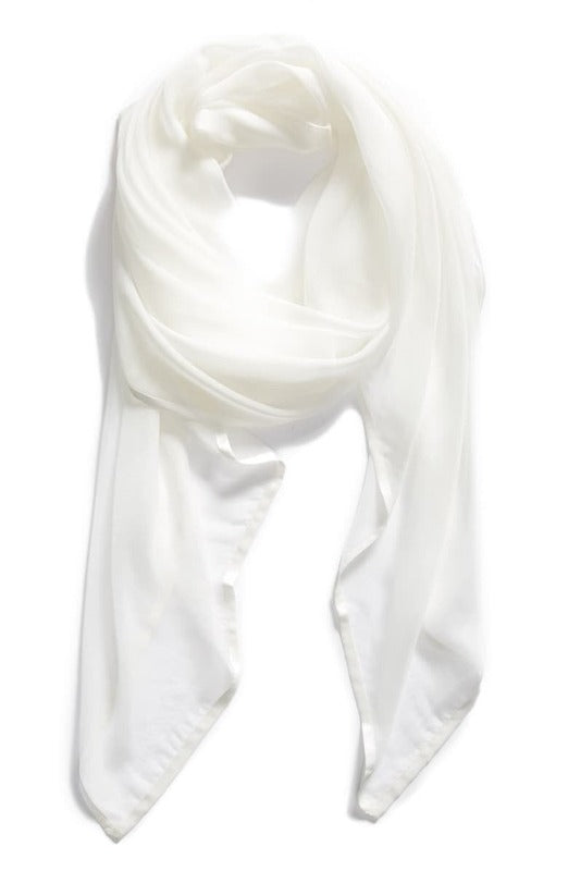 Satin Border, Chiffon Scarf