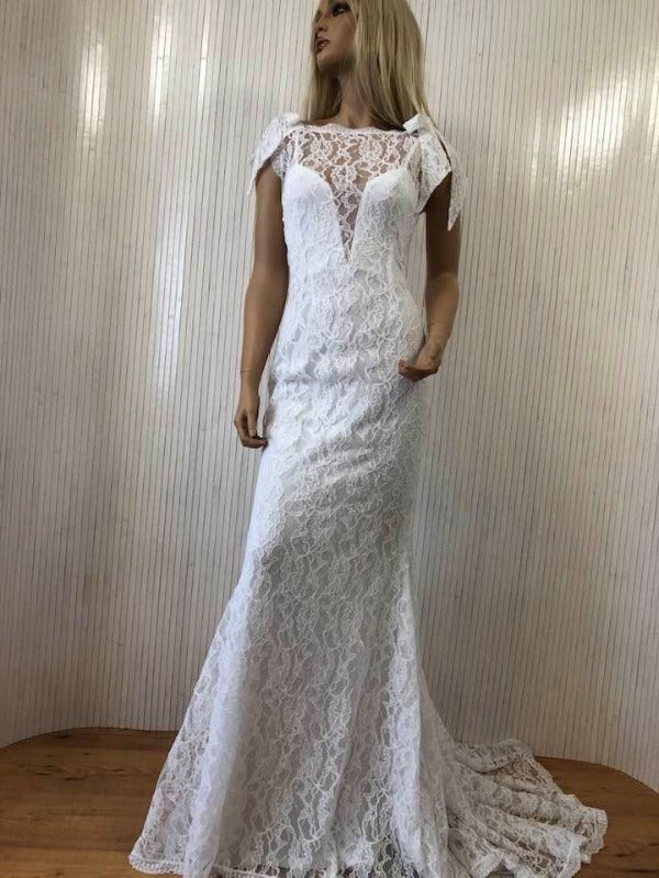 Zara wedding dress, Sleeveless dress, wedding dress, fishtail dress, Tie Strap dress, Boho wedding dress, beach wedding dress