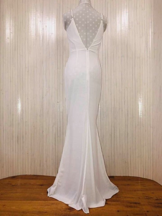 Zara wedding dress, Sleeveless dress, wedding dress, fishtail dress, Tie Strap dress, Boho wedding dress, beach wedding dress