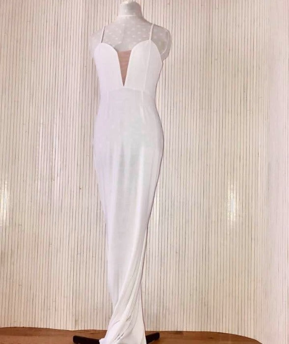 Zara wedding dress, Sleeveless dress, wedding dress, fishtail dress, Tie Strap dress, Boho wedding dress, beach wedding dress