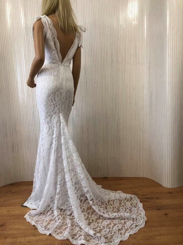 Zara wedding dress, Sleeveless dress, wedding dress, fishtail dress, Tie Strap dress, Boho wedding dress, beach wedding dress