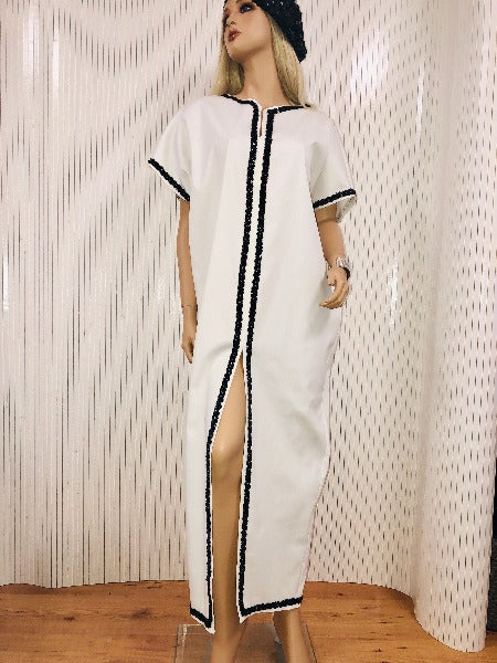 Kaftan dress, White Maxi Dress