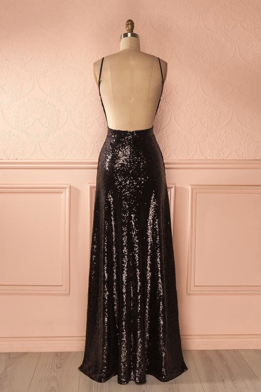 Vanessa Sequin dress, sequin dress, black dress