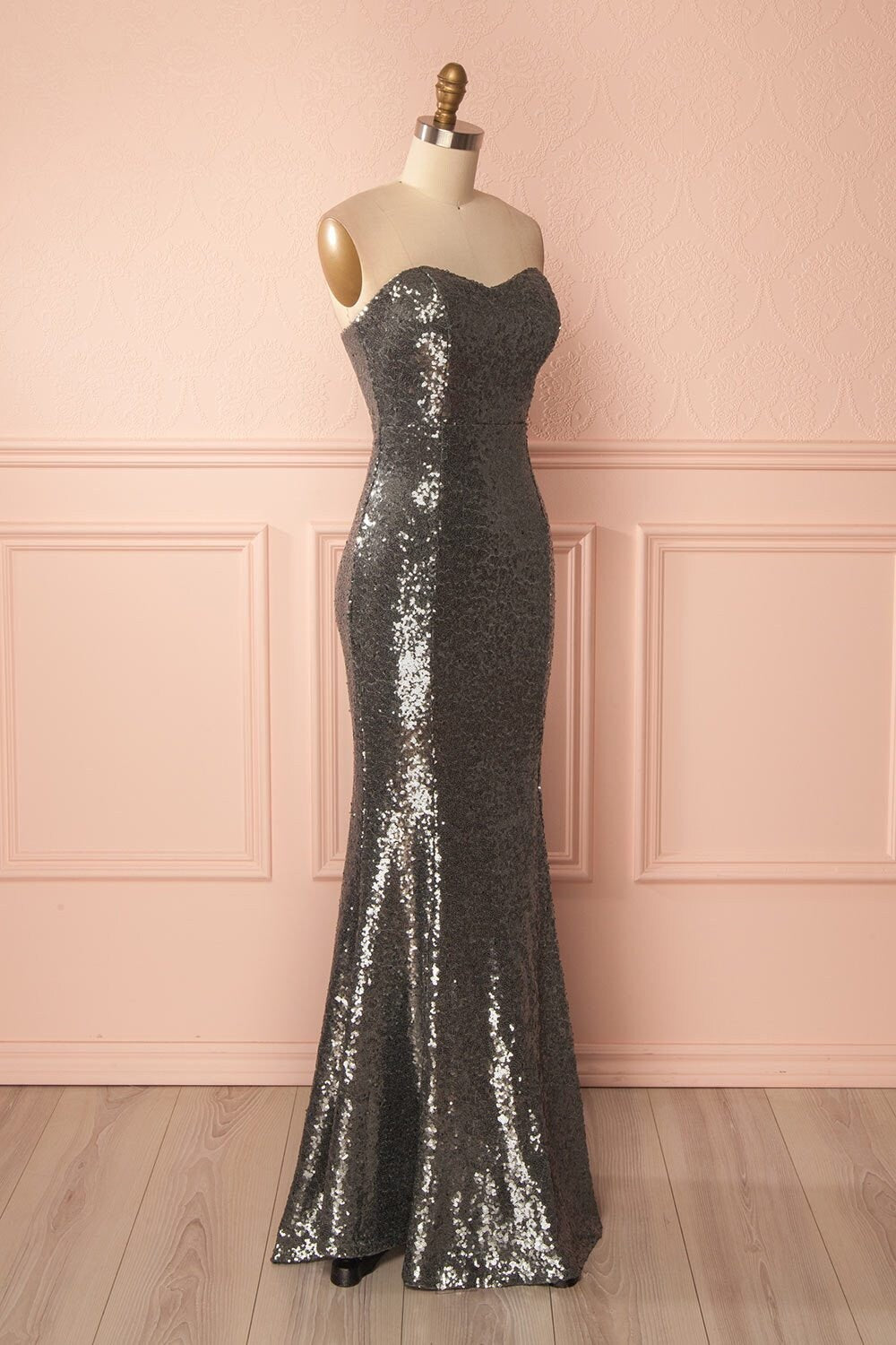 Sweetheart Sequined Sweep Train Dresses,