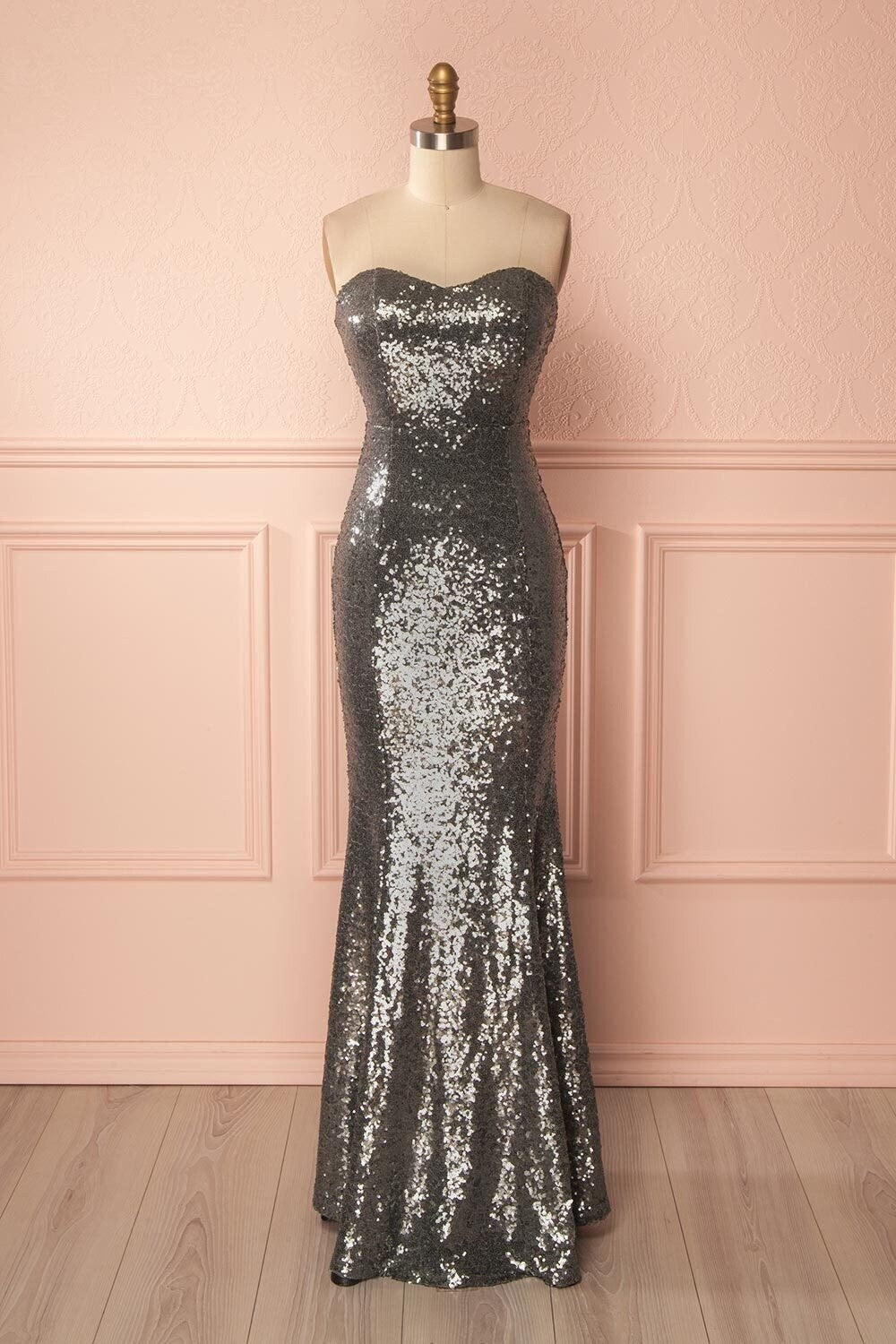 Sweetheart Sequined Sweep Train Dresses,