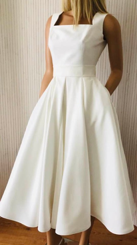 JOSEPHINE dress, Midi dress, White dress
