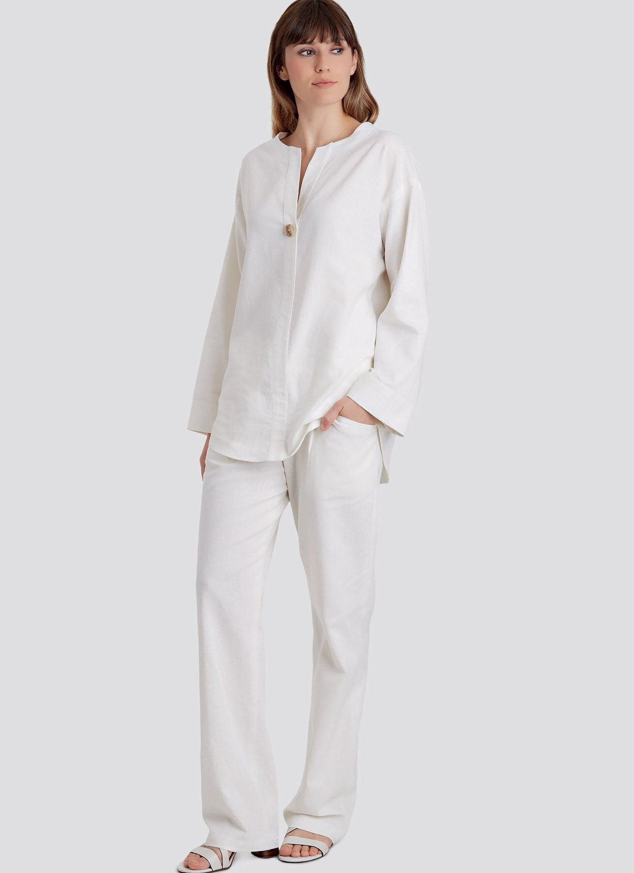 Two Piece Linen tunic Set