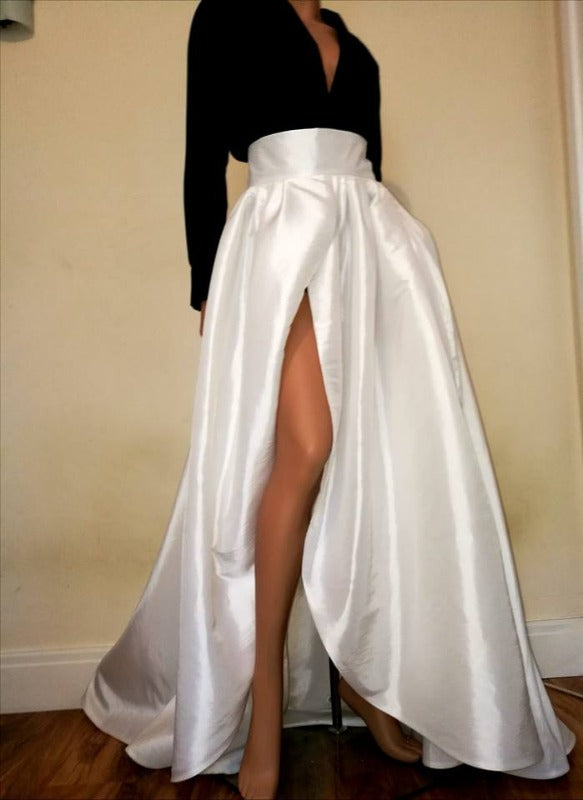 Jane Taffeta skirt, Slit Skirt