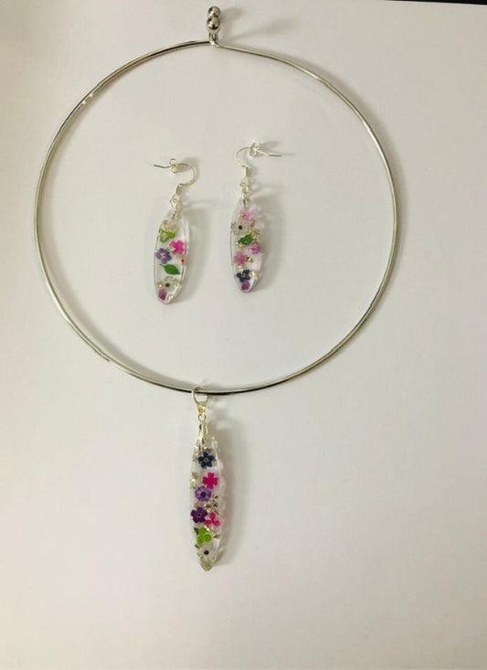 Floral resin set, Colourful flowers set