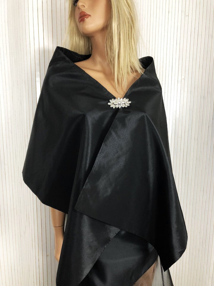 Lucy taffeta wrap, taffeta wrap shawl, wedding shrug