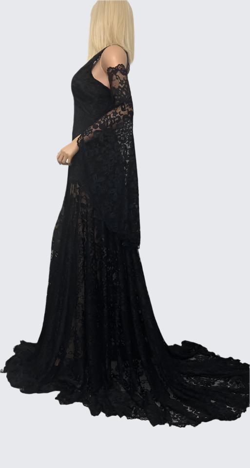 Charlotte lace dress, Black wedding dress