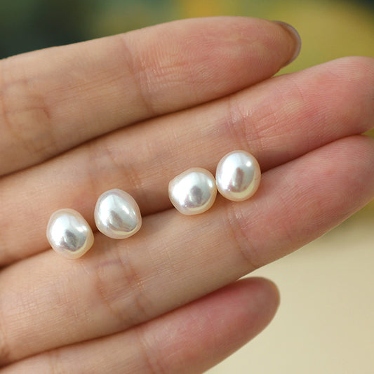 Natural Freshwater Pearl earring, Freshwater Pearl, 925 Sterling Silver Stud Earrings