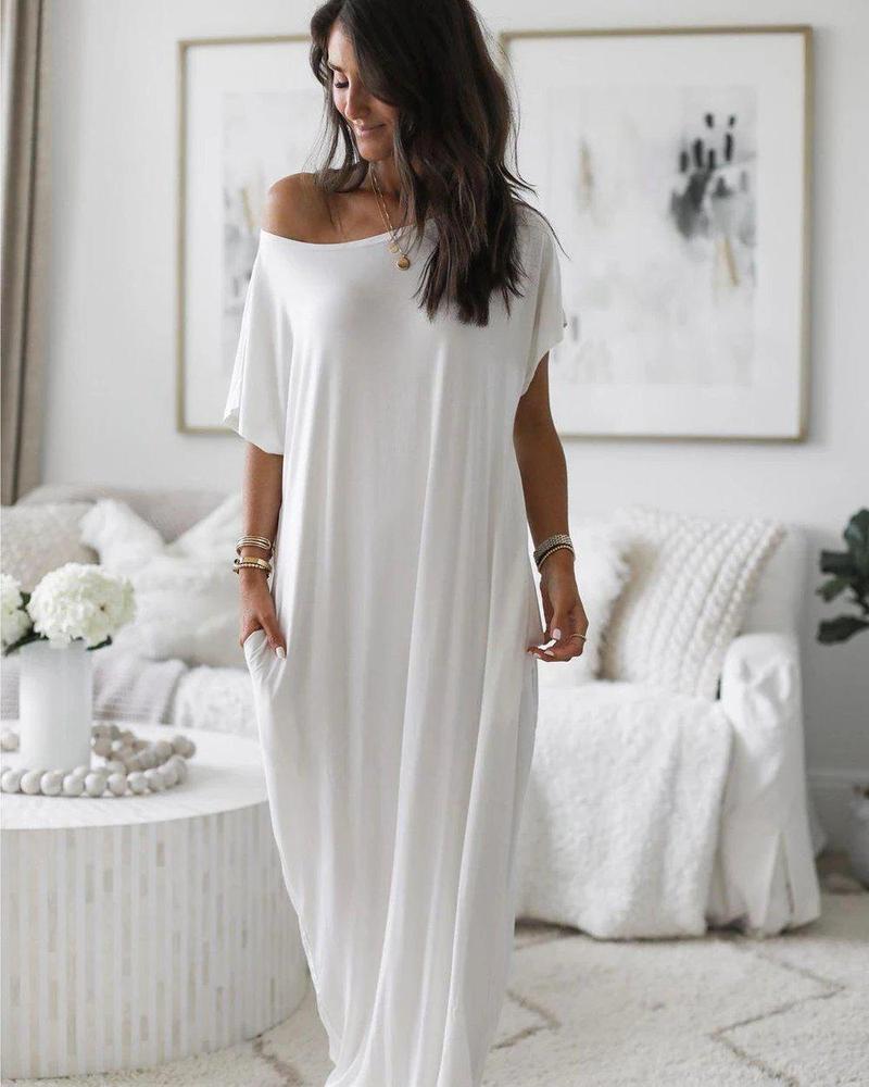 Loose-fitting caftan-style dresses