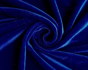 Royal blue Spandex Plush Velour, Velvet