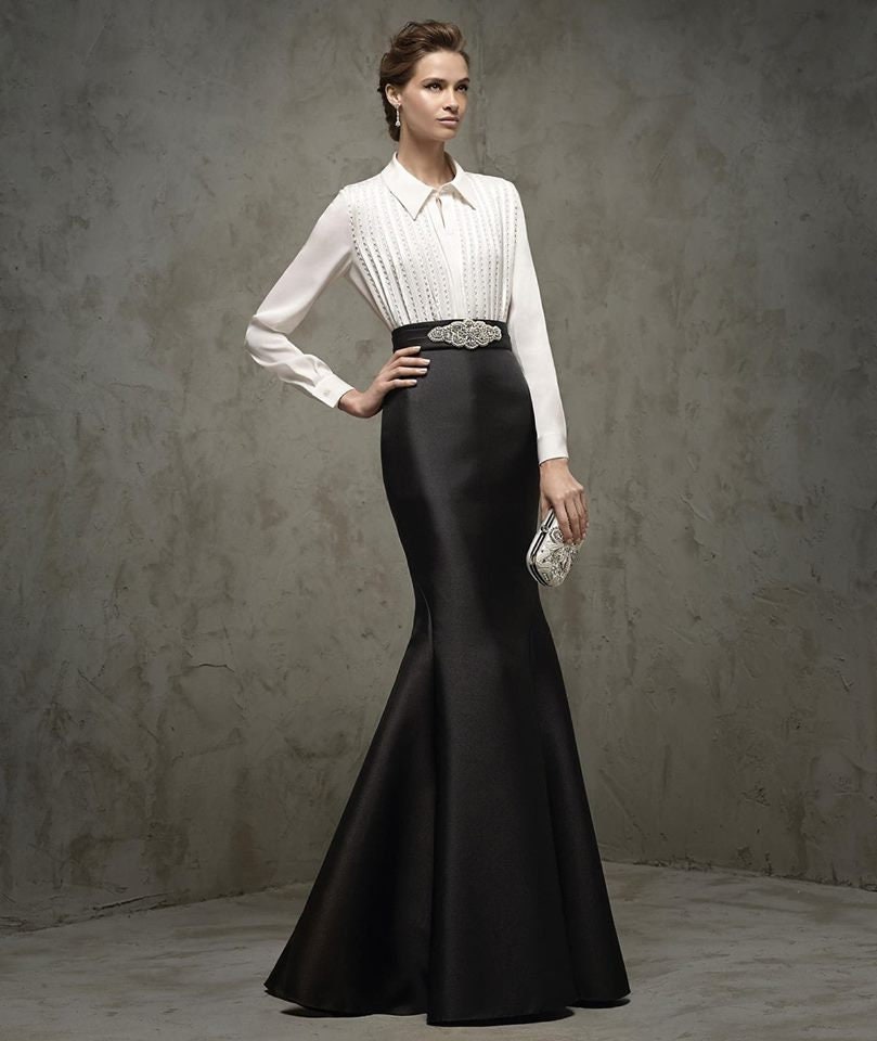 Tania skirt, floor-length silhouette,fishtail skirt