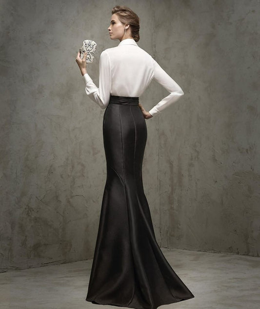 Tania skirt, floor-length silhouette,fishtail skirt