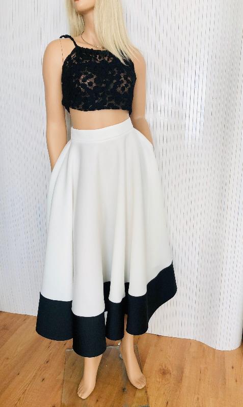 Black and white circle skirt