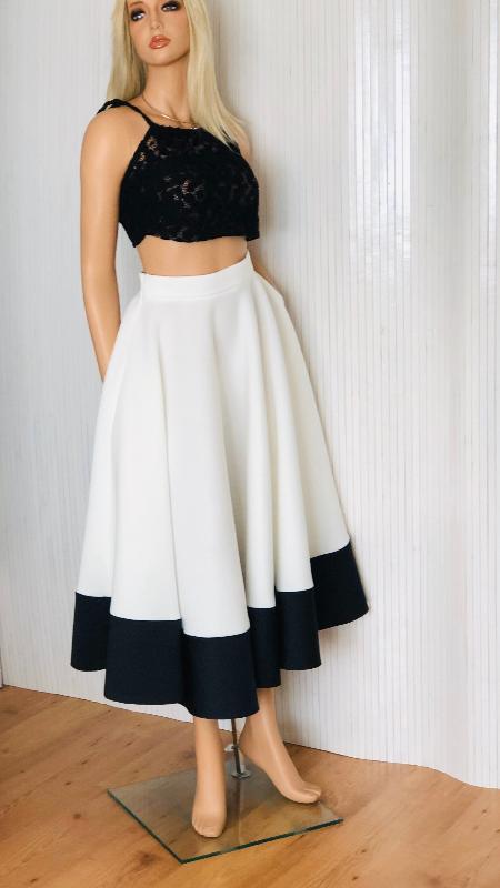 Black and white circle skirt