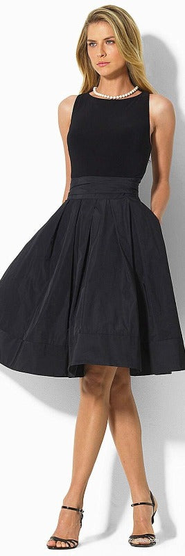 Ava Pleated taffeta skirt
