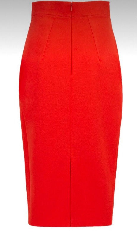 Harper pencil skirt, Boiled wool